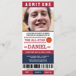 Convites Convidados do Partido de Bachelor de Basquete