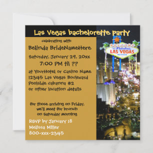 Convites Convidados Legal para a Bachelorette de Las Vegas