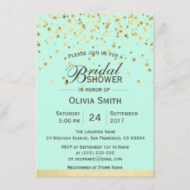 Convites Convidados para Chá de panela Dourado Verde da Cas