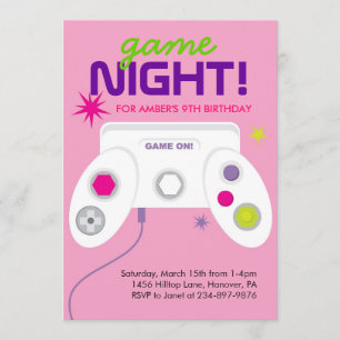Convites Convidados para Festa de aniversário de videogame 