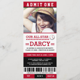 Convites Convidados para Festa de formatura de basebol