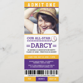 Convites Convidados para Festa de formatura de basebol