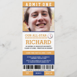 Convites Convidados para Festa de formatura de beisebol