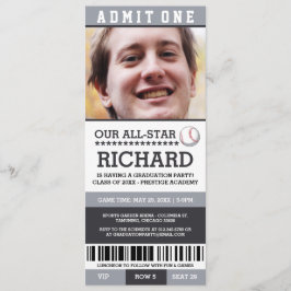 Convites Convidados para Festa de formatura de beisebol