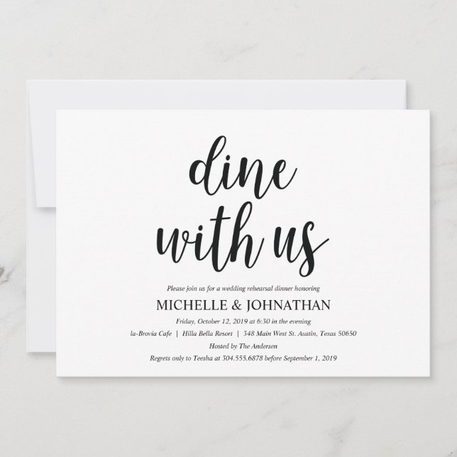 Convites Convidados para Janto de Casamento Rustic Kraft (Frente)