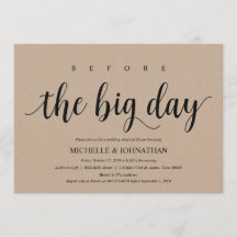 Convidados para Janto de Casamento Rustic Kraft
