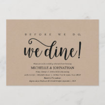Convidados para Janto de Casamento Rustic Kraft