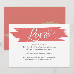 Convites Convidados para o Aniversário do Casamento Moderno