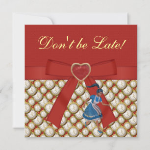 Convites Convidados para o Tea Party Alice no País das Mar