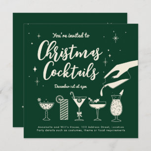Convites Convidam-se Bebidas e Cocktails de Feriado Verde V