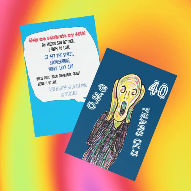 Convites Convidar a aniversário de 40 anos de 40 anos (Criador carregado)