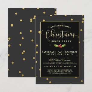 Convites Convidar a Festa de Natal Confetti da Bolinhas Dou