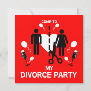 Convites Convidar a festa do Funny Divorce