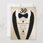 Convites Convidar aniversário de 30 anos de Tie Mens do Arc<br><div class="desc">Design cortesia de https://www.etsy.com/shop/teabreakart</div>