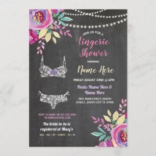 Convites Convidar Bra para Arcos de Lingerie Roxo