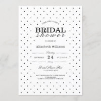 Convidar Chá de panela Branco Preto Pontos Pontuad