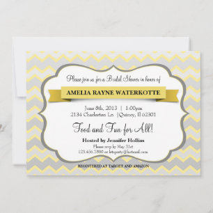 Convites Convidar Chá de panela Modern Chevron