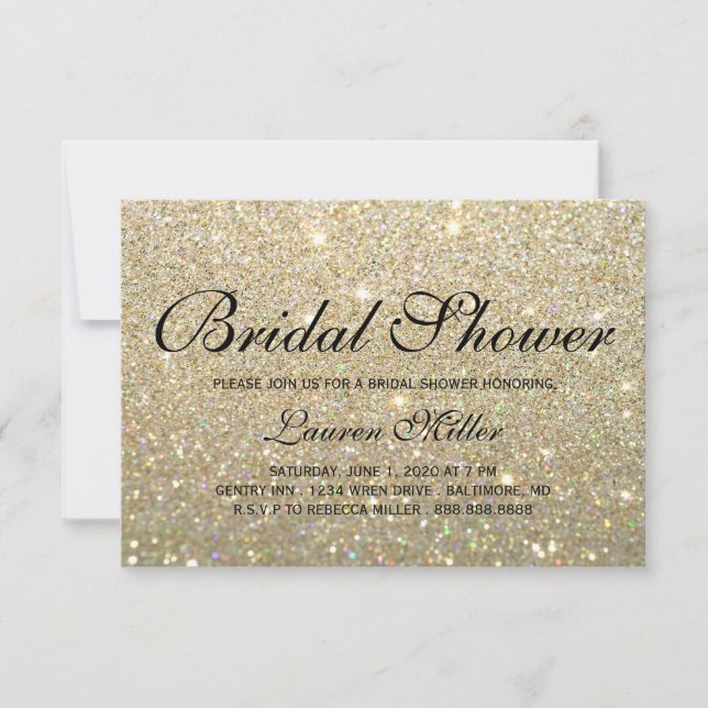 Convites Convidar - Chá Glit Fab Dourado (Frente)