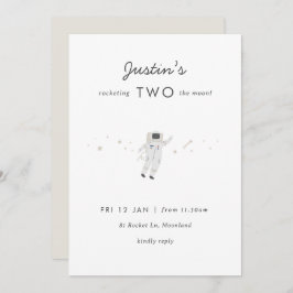 Convites Convidar Dois segundos aniversários Da Moon Space