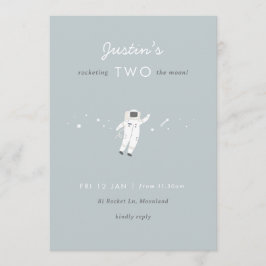 Convites Convidar Dois segundos aniversários Da Moon Space