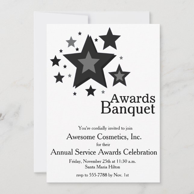 Convites Convidar Estrelas no Grupo de Eventos de Negócios  (Frente)