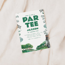 Convites Convidar Festa de aniversário de Golfe Par-Tee