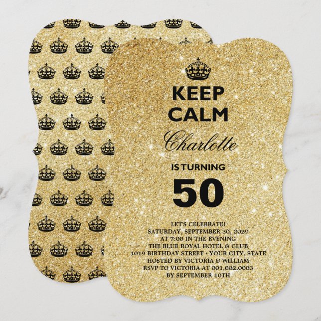 Convites Convidar Festa de aniversário de Milestone de Glit (Frente/Verso)