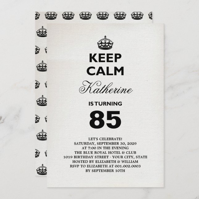 Convites Convidar Festa de aniversário de Milestone de Vint (Frente/Verso)