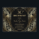 Convites Convidar Festa de aniversário Glam Dourado Art Dec<br><div class="desc">Design único com uma mistura de velhas formas de paz de arte em ouro e uma abordagem gráfica ousada e moderna. Use a ferramenta Personalizar para adicionar suas informações. Você pode escolher a cor de fundo e o número de anos também. Para itens correspondentes, visite, por favor, minha Coleção de...</div>