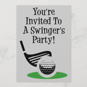 Convites Convidar Festa de Golfe Funny Swinger