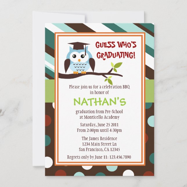 Convites Convidar Formando de Coroa Moderna (Frente)