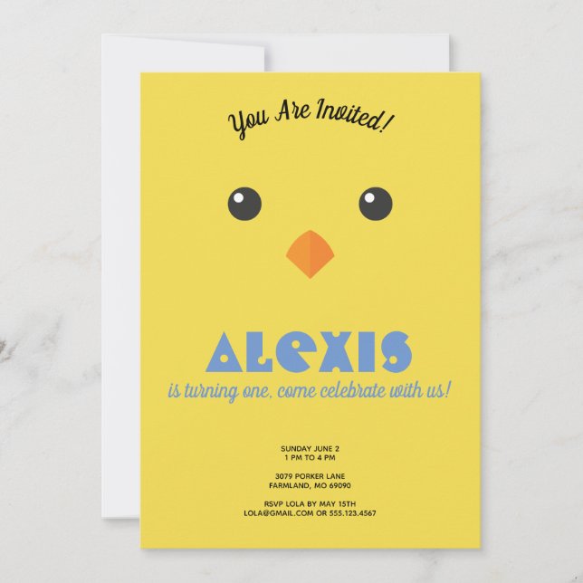 Convites Convidar Foto para Festa de aniversário de rosto d (Frente)