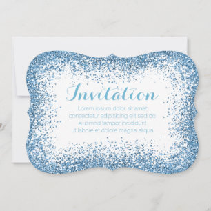 Convites Convidar Icy Blue Sprinkle Illusion