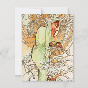 Convites Convidar Mucha Winter