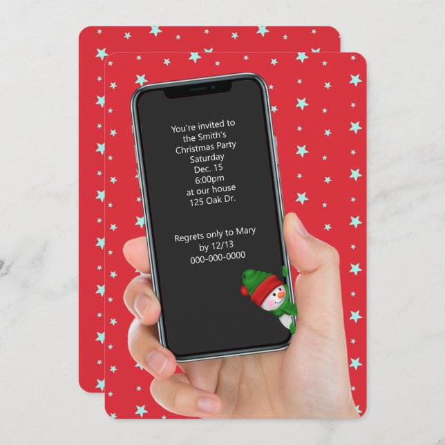 Convites Convidar o Grupo de Mensagens de Texto das Estrela (Frente/Verso)