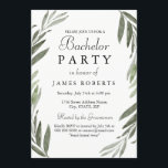 Convites Convidar o Partido de Bachelor Verde Simples Moder<br><div class="desc">O moderno e simples partido Bachelor de Folha Verde Convidam a moderna Elegante simples celebração de Solteiros Folhas de Jardim do convite de festas,  Russo,  Olive,  Greenery,  outono,  outono,  coleção de Correspondência de inverno em Niche e Nest store. Trabalho de arte por www.EssemCreatives.etsy.com"</div>