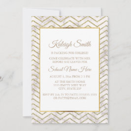 Convites Convidar o Partido do Tronco Branco e Dourado "Off