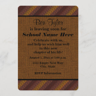 Convites Convidar "Off To College" para o Tom Castanho