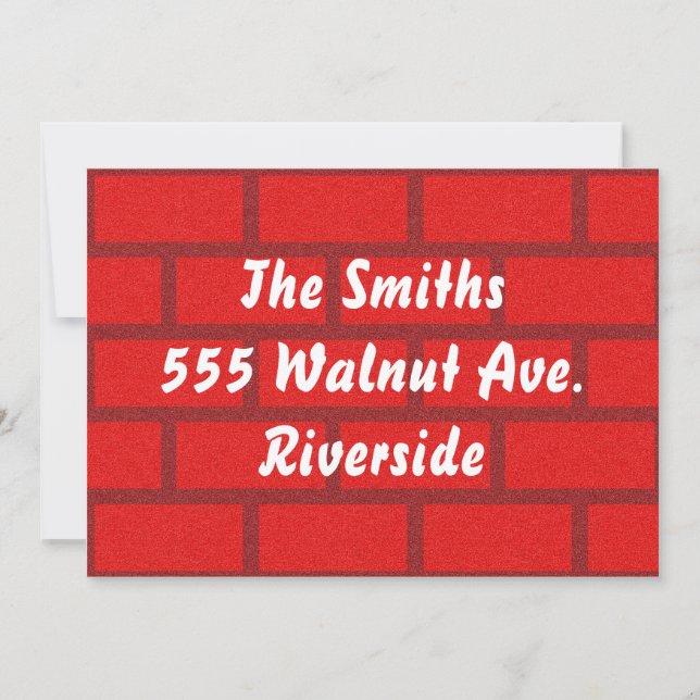 Convites Convidar Parede de Brick (Frente)