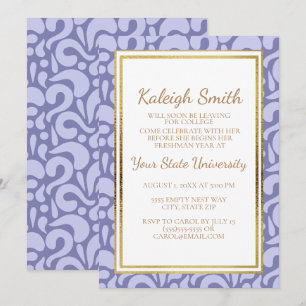 Convites Convidar Parte de Tronco de Colégio Violeta Roxo P