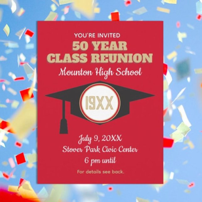 Convites Convidar Reunião! Cartão-postal de Reunião de Clas (Criador carregado)