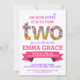 Convites Convidar Sprinkles de segundo aniversário do Tema