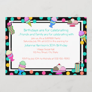 Convites Convidar Sundae Shoppe