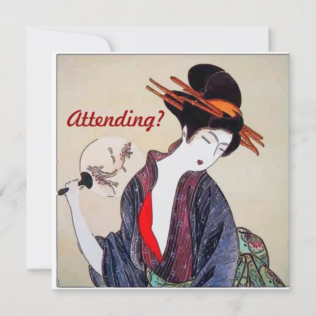 Convites Convidar Uma Mulher Japonesa, A Participar? (Frente)