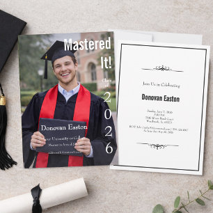 Convites Convidativo de Formatura com Foto Moderna Perfeito