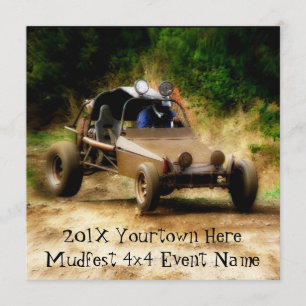 Convites Convide à competência suja de Mudfest Dunebuggy