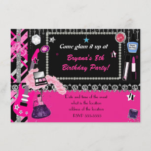 Convites Convide as meninas para uma transformação em estre