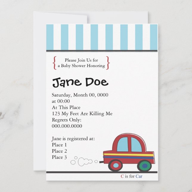 Convites Convide Car.ai, junte-se por favor nos para um chá (Frente)