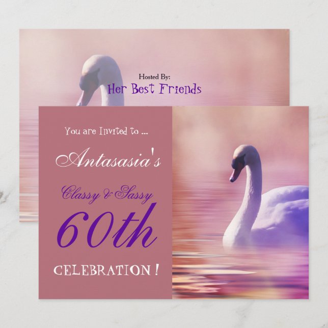 CONVITES CONVIDE CLASSE E SOFISTICAÇÃO AOS 60 (Frente/Verso)