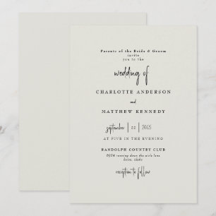Convites Convitação para Casamento de Creme de Fé para semp